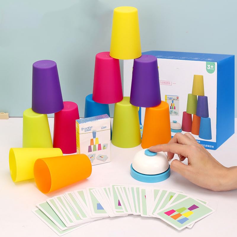 Cup Stacking Battle Game With Bell